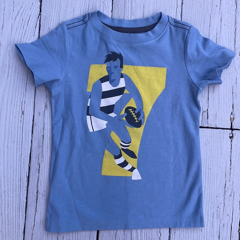 NWT Tea Collection Aussie Rules Graphic Tee Size 4